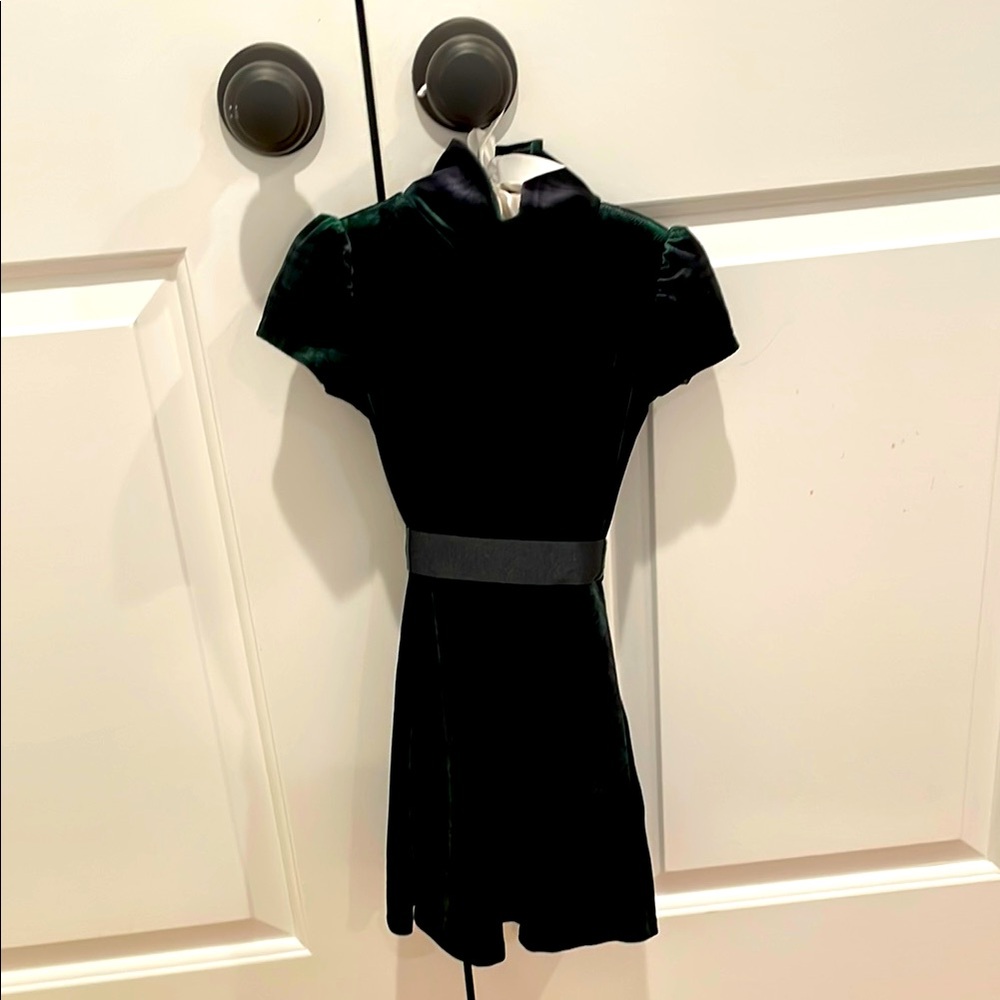 Elegant Green Velvet Dress